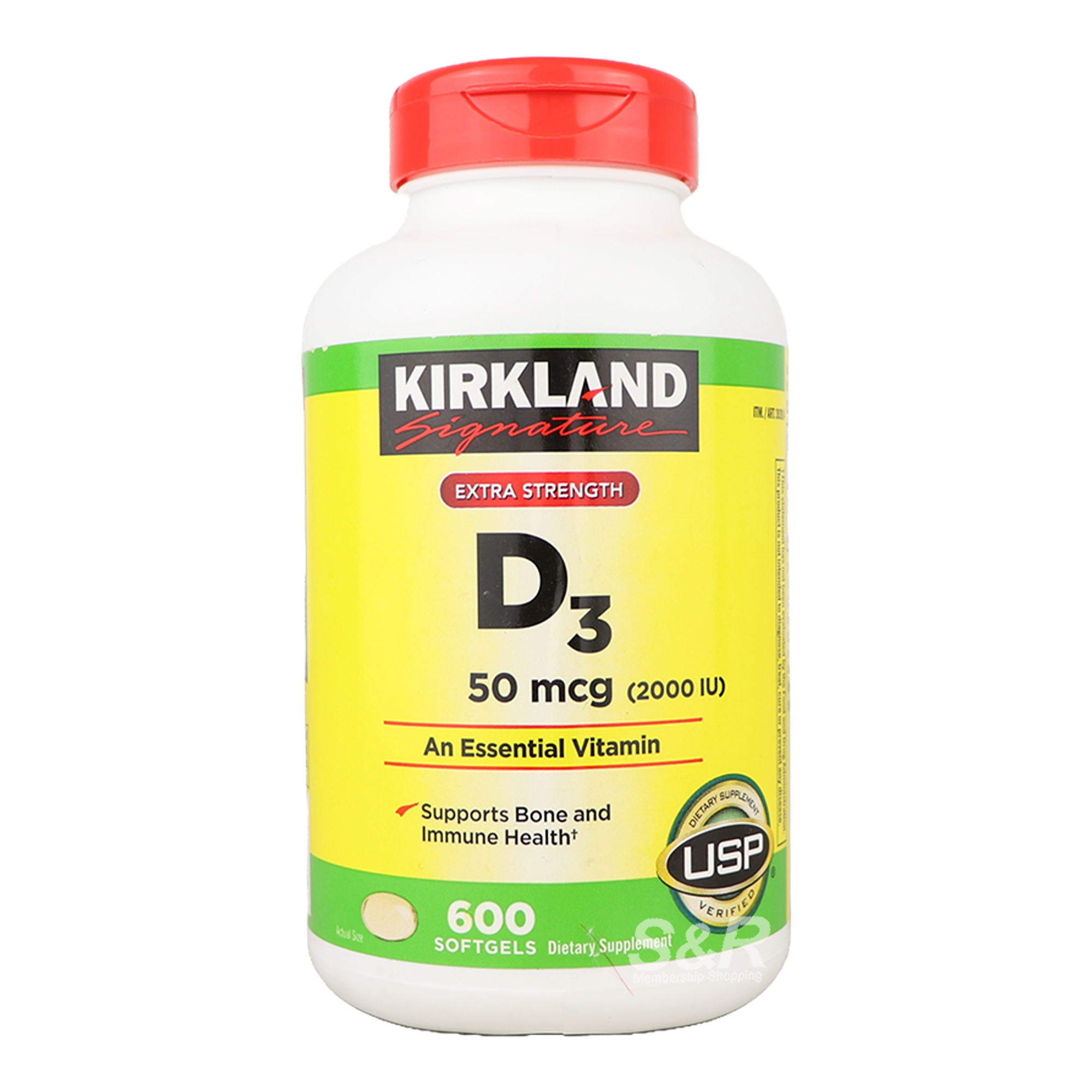 Kirkland Signature Extra Strength D3 50mcg 600 softgels